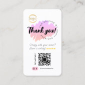 ソーシャルメディアQRコードロゴありがとうごクリエイティブ 名刺 (正面)