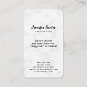 ソーシャルメディアQRコードロゴありがとう大理石モダン 名刺 (裏面)