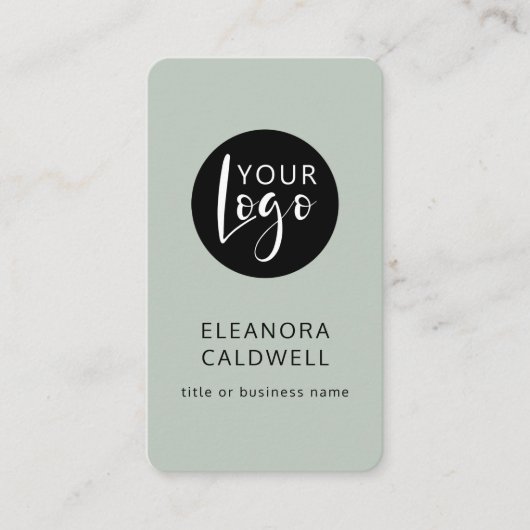 ソーシャルメディアQRコードロゴのミニマリスト 名刺 (正面)