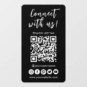 ソーシャルメディアQRコードロゴを使用した接続 ウィンドウサイン (シート)