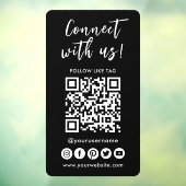 ソーシャルメディアQRコードロゴを使用した接続 ウィンドウサイン (シート3)