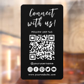 ソーシャルメディアQRコードロゴを使用した接続 ウィンドウサイン (シート2)