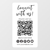 ソーシャルメディアQRコードロゴを使用した接続 ウィンドウサイン (シート)