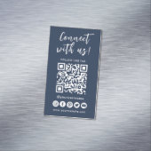 ソーシャルメディアQRコードロゴを使用した接続 マグネット名刺 (インサイチュ)