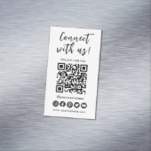 ソーシャルメディアQRコードロゴを使用した接続 マグネット名刺 (インサイチュ)