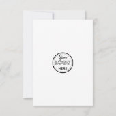 ソーシャルメディアQRコードロゴを使用した接続 招待状 (裏面)