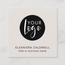 ソーシャルメディアQRコードロゴエグエレガントシェル スクエア名刺