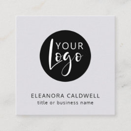 ソーシャルメディアQRコードロゴプラチナ スクエア名刺