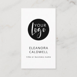 ソーシャルメディアQRコードロゴミニマリストホワイト 名刺