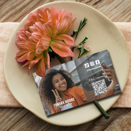 ソーシャルメディアQRコード写真 名刺