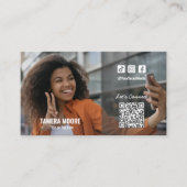 ソーシャルメディアQRコード写真 名刺 (正面)