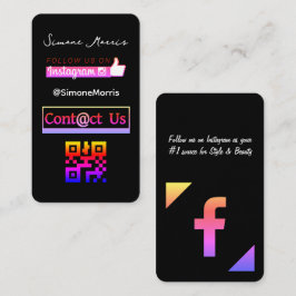 ソーシャルメディアQRコード名刺 名刺