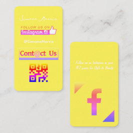 ソーシャルメディアQRコード名刺 名刺