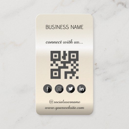 ソーシャルメディアQRコード名刺 名刺 (正面)