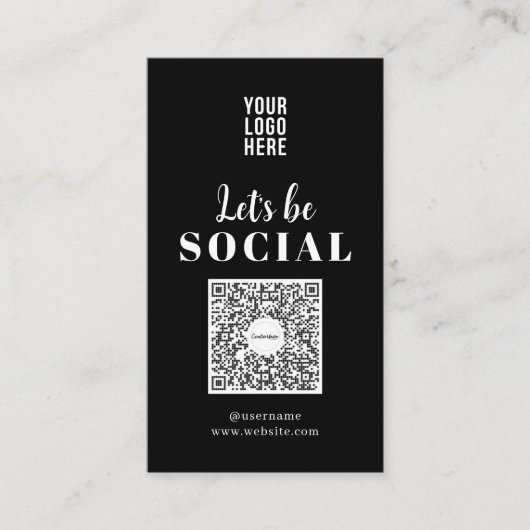 ソーシャルメディアQRコード名刺 名刺 (正面)