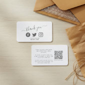 ソーシャルメディアQRコード感謝してい白割引 エンクロージャーカード