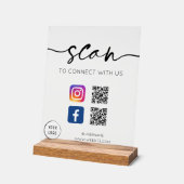 ソーシャルメディアQRコード アクリルサイン (傾斜)