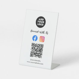 ソーシャルメディアQRコード | インスタグラム フェイスブック テーブルトップ 台座サイン