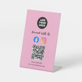 ソーシャルメディアQRコード | インスタグラム フェイスブック テーブルトップ 台座サイン