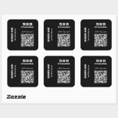 ソーシャルメディアQRコード スクエアシール (シート)