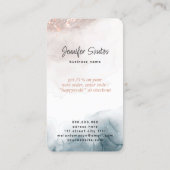 ソーシャルメディアQRコード&ロゴありがとうお水の色 名刺 (裏面)