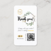ソーシャルメディアQRコード&ロゴユーカリありがとう 名刺 (正面)