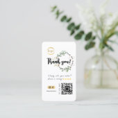 ソーシャルメディアQRコード&ロゴユーカリありがとう 名刺 (スタンド正面)