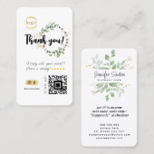 ソーシャルメディアQRコード&ロゴユーカリありがとう 名刺 (正面/裏面)