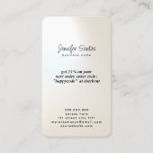 ソーシャルメディアQRコード&ロゴ真珠光沢ありがとう 名刺 (裏面)