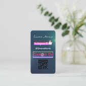 ソーシャルメディアQRコード – 写真 名刺 (スタンド正面)