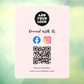 ソーシャルメディアQRコード | Instagram & Facebook ウィンドウサイン (シート3)