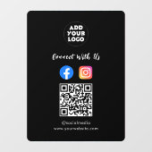ソーシャルメディアQRコード | Instagram & Facebook ウィンドウサイン (シート)