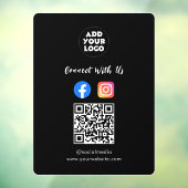 ソーシャルメディアQRコード | Instagram & Facebook ウィンドウサイン (シート3)