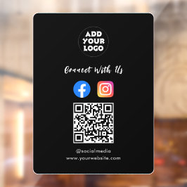ソーシャルメディアQRコード | Instagram & Facebook ウィンドウサイン