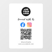 ソーシャルメディアQRコード | Instagram＆Facebook ウィンドウサイン (シート)