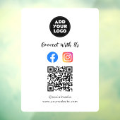 ソーシャルメディアQRコード | Instagram＆Facebook ウィンドウサイン (シート3)