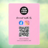 ソーシャルメディアQRコード | Instagram & Facebook ウィンドウサイン (シート3)