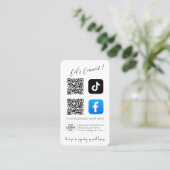 ソーシャルメディアQRコード | Instagram Facebook 名刺 (スタンド正面)
