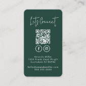ソーシャルメディアQRコードConnect With Us モダン Busine 名刺 (正面)