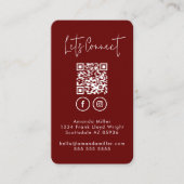 ソーシャルメディアQRコードConnect With Us モダン Busine 名刺 (正面)