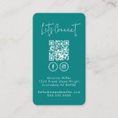 ソーシャルメディアQRコードConnect With Us モダン Busine 名刺 (正面)