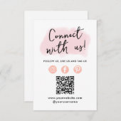 ソーシャルメディアQRコードConnect With Us Business Card 招待状 (正面/裏面)