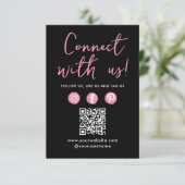 ソーシャルメディアQRコードConnect With Us Business Card 招待状 (スタンド正面)