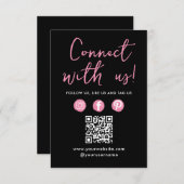 ソーシャルメディアQRコードConnect With Us Business Card 招待状 (正面/裏面)
