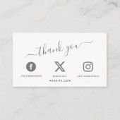 ソーシャルメディアQRコー感謝していドお客様がエンクル エンクロージャーカード (正面)