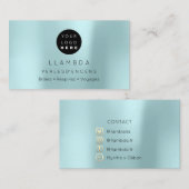 ソーシャルメディアTwitterYouTubeInstagraFaceFBアクア 名刺 (正面/裏面)