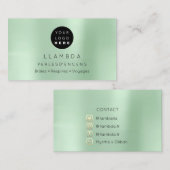 ソーシャルメディアTwitterYouTubeInstagraFaceFBミント 名刺 (正面/裏面)