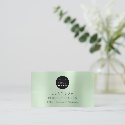 ソーシャルメディアTwitterYouTubeInstagraFaceFBミント 名刺 (スタンド正面)