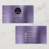 ソーシャルメディアTwitterYouTubeInstagraFaceFB紫 名刺 (正面/裏面)