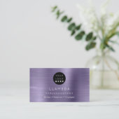 ソーシャルメディアTwitterYouTubeInstagraFaceFB紫 名刺 (スタンド正面)